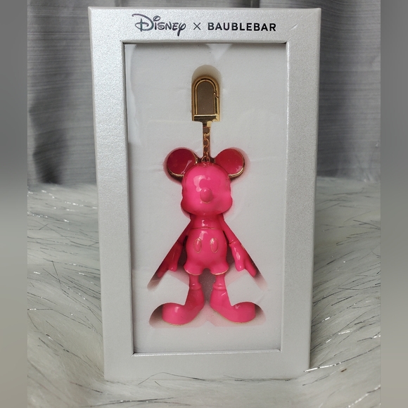 DISNEY X BAUBLEBAR hot pink mickey mouse Bag charm - Picture 5 of 5